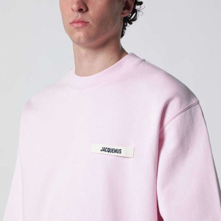 JACQUEMUS - Sweatshirt The Cotton Gros Grain en Coton Bio Rose Poudré - Lothaire