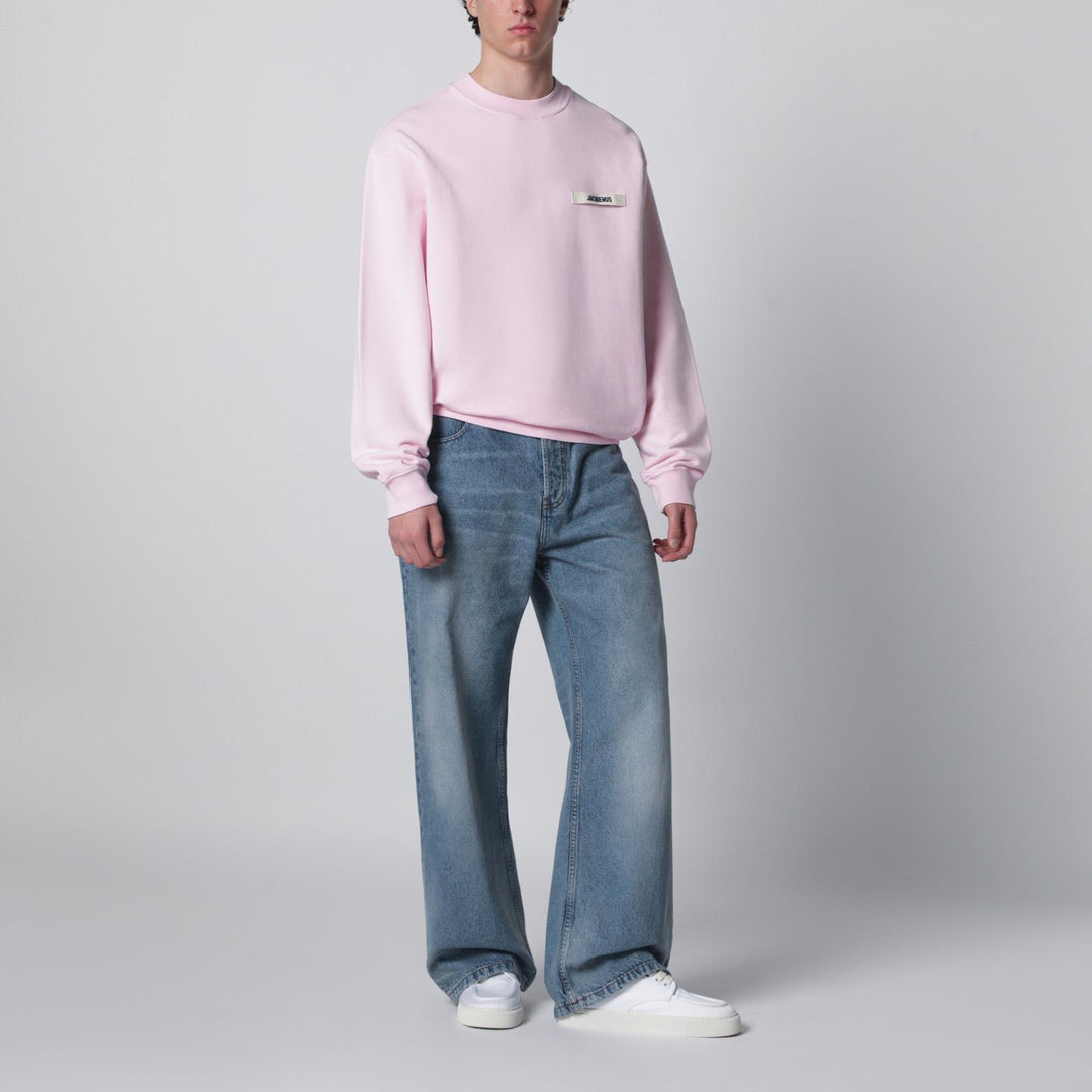JACQUEMUS - Sweatshirt The Cotton Gros Grain en Coton Bio Rose Poudré - Lothaire