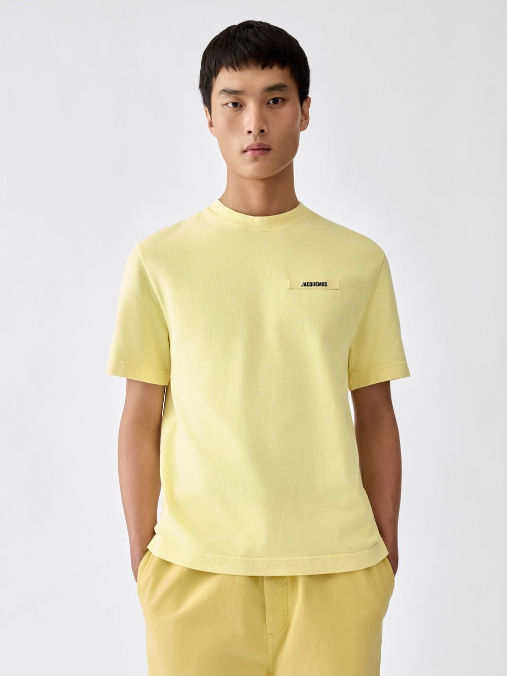 JACQUEMUS – T-shirt Gros Grain Jaune pâle - Lothaire