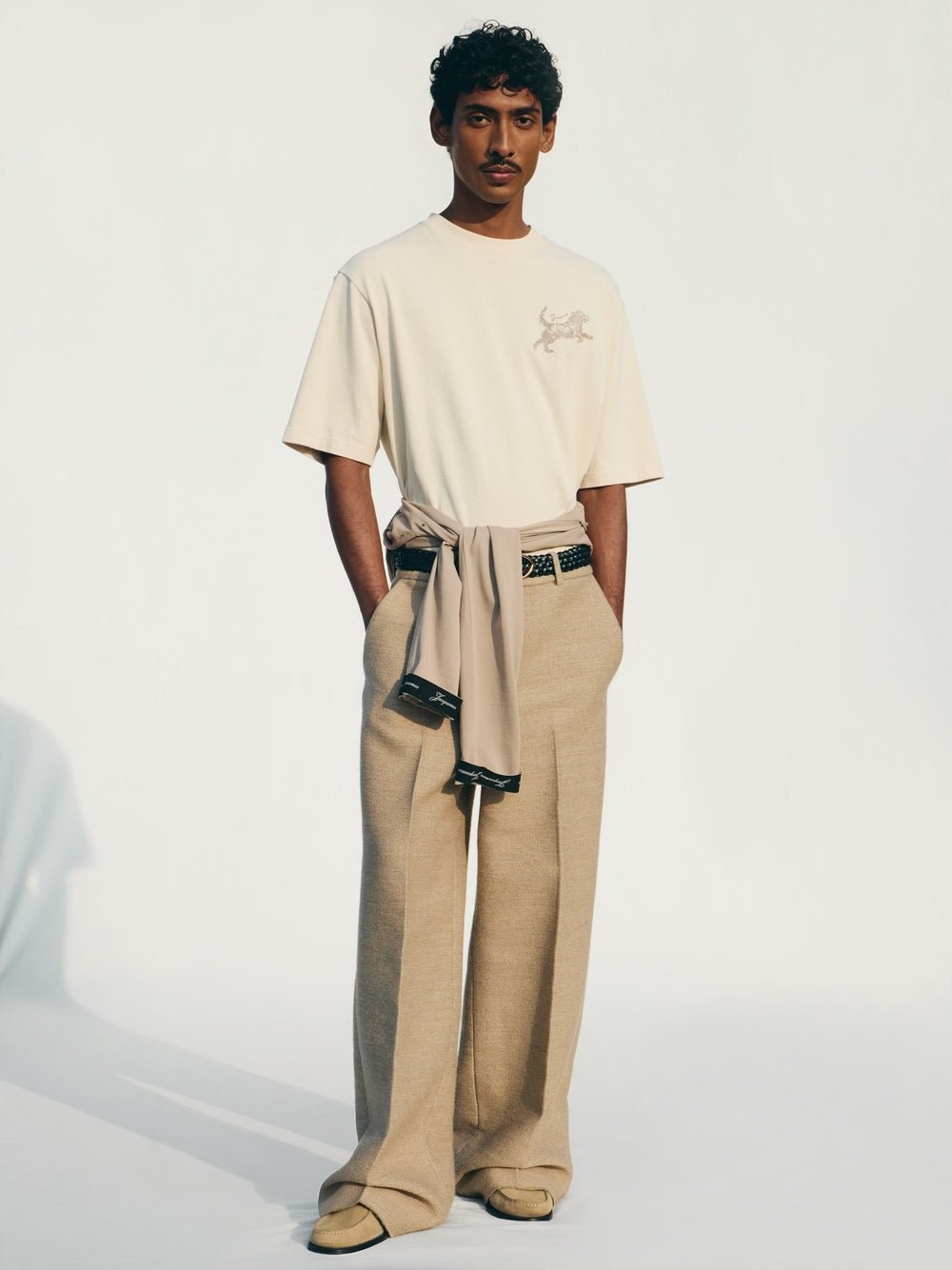 JACQUEMUS – T-shirt jacquard Bichon Multicolore Beige - Lothaire