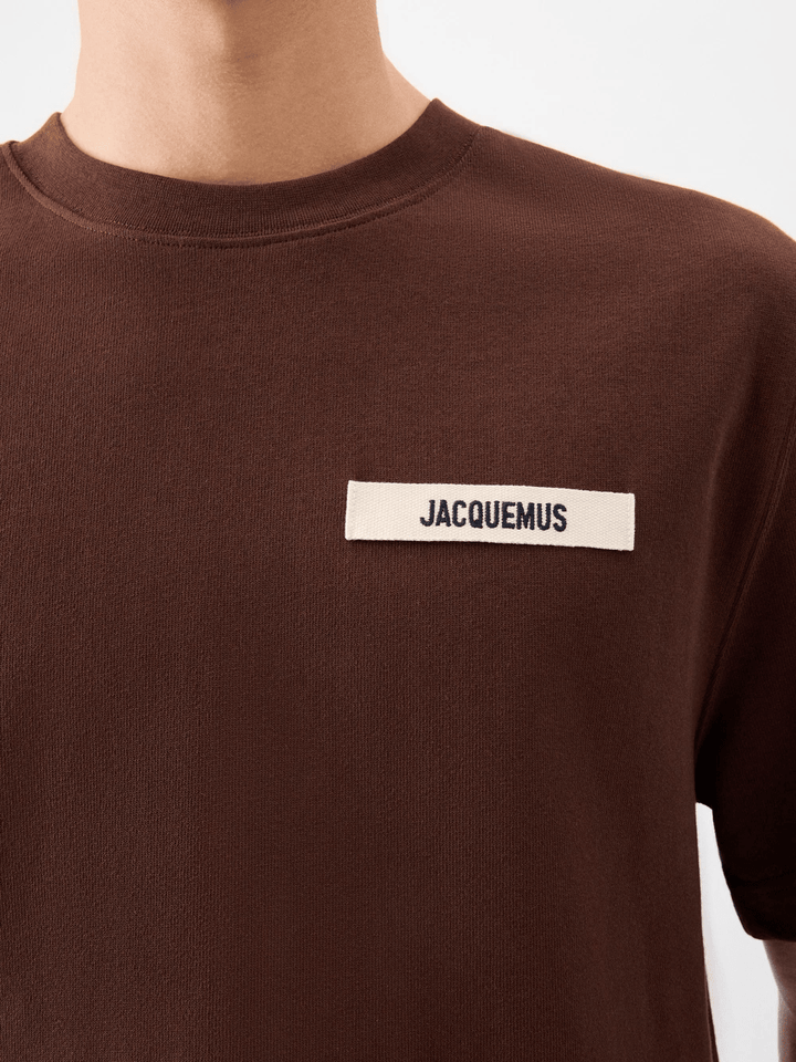 JACQUEMUS - T-shirt Le T-shirt Gros Grain Marron chocolat - Lothaire