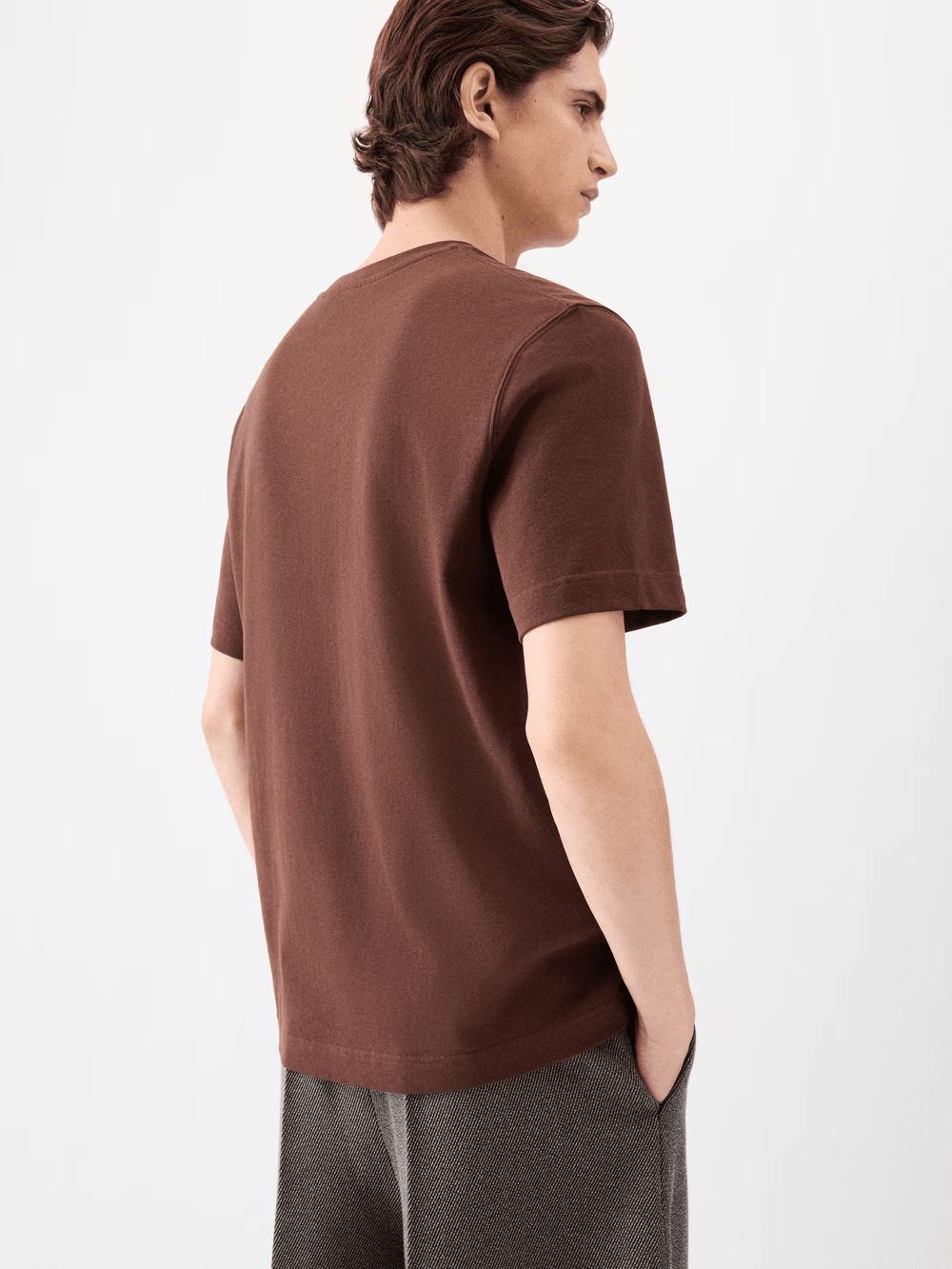 JACQUEMUS - T-shirt Le T-shirt Gros Grain Marron chocolat - Lothaire