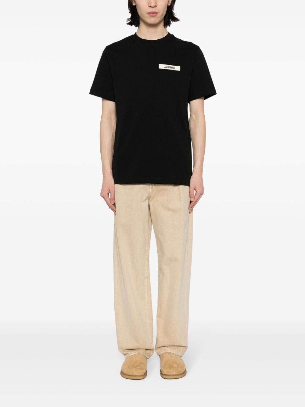Jacquemus T - Shirt noir patch logo - Lothaire