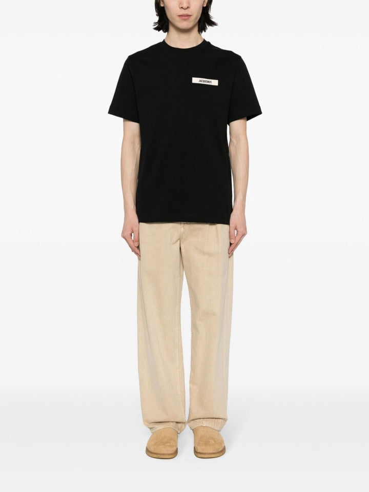 Jacquemus T - Shirt noir patch logo - Lothaire