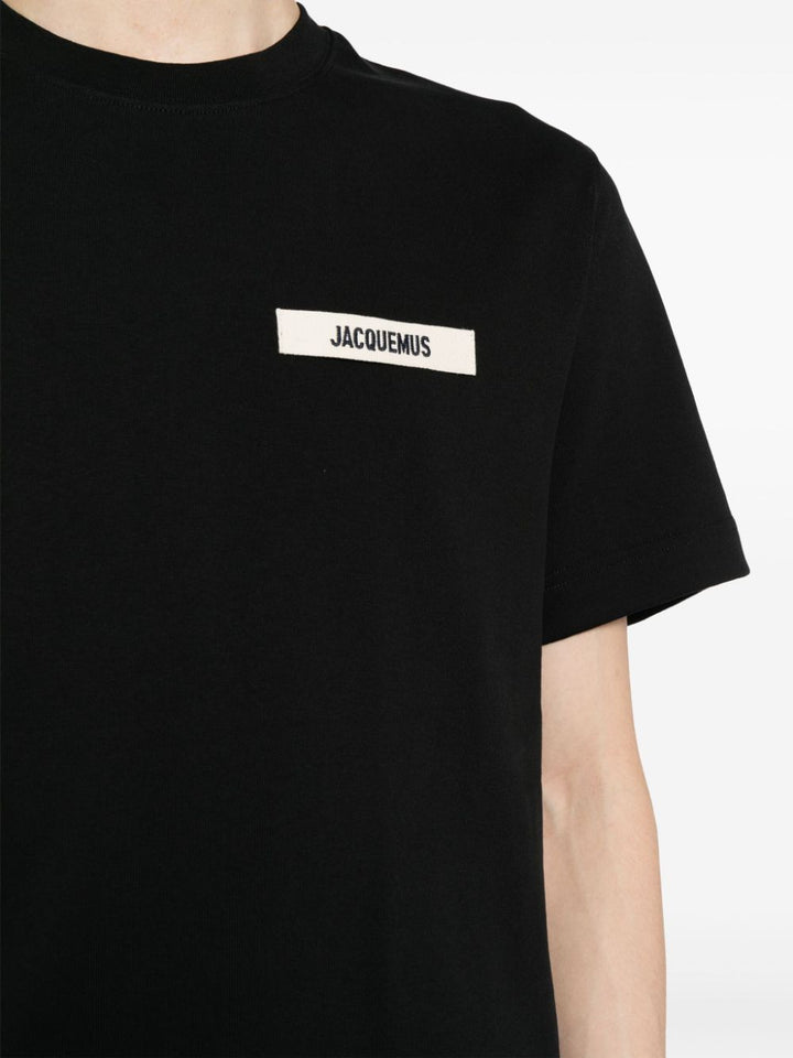 Jacquemus T - Shirt noir patch logo - Lothaire