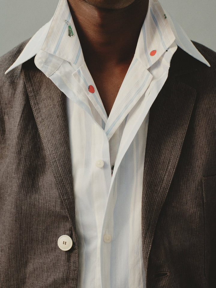 JACQUEMUS - The Camargue shirt Imprimé Bleu et beige - Lothaire