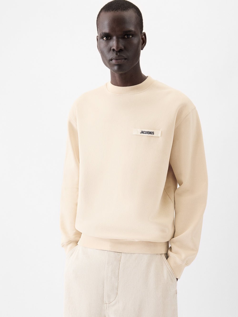 JACQUEMUS - The Gros Grain sweatshirt Beige - Lothaire