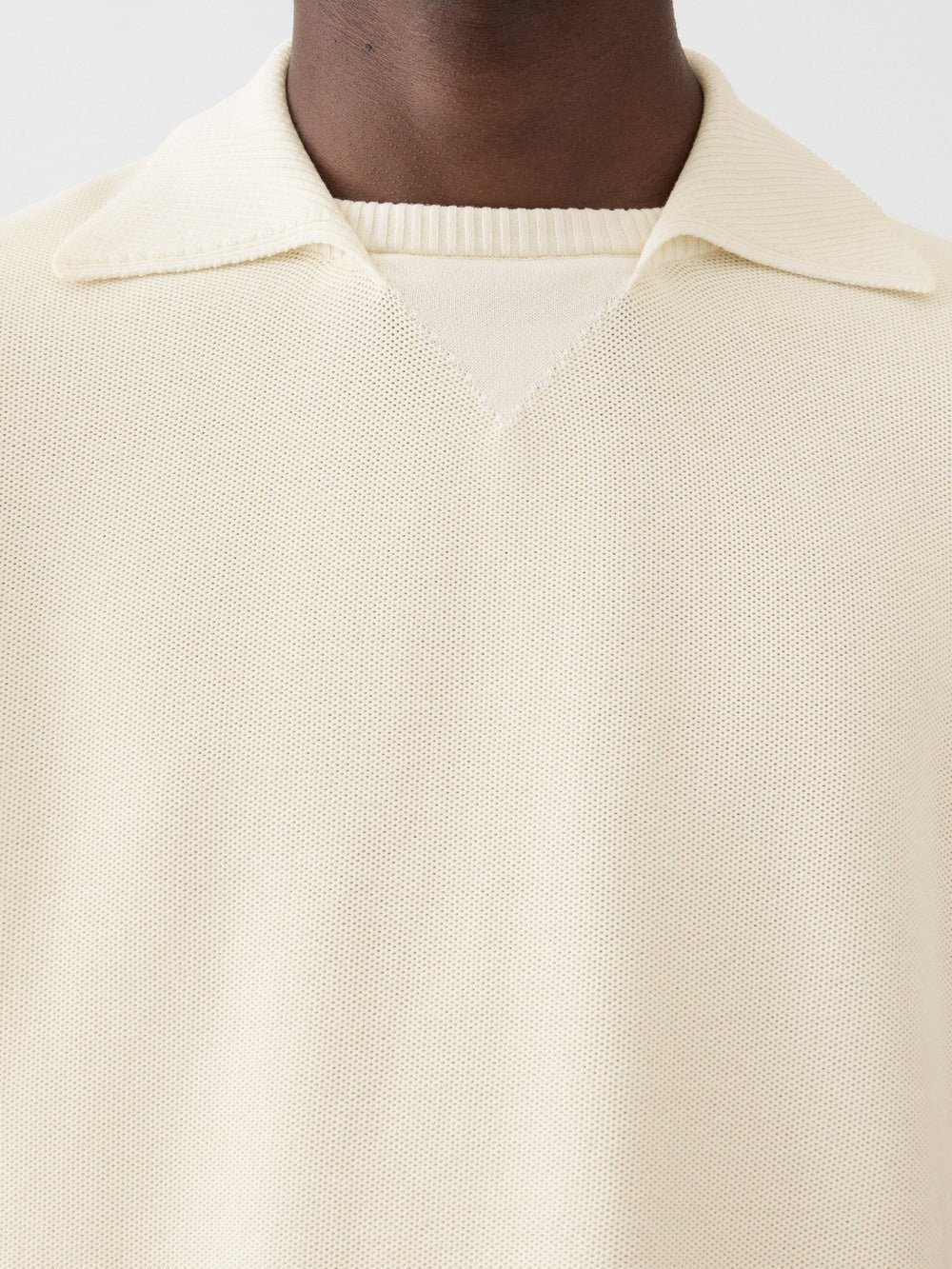 JACQUEMUS - The J knit polo Blanc cassé - Lothaire