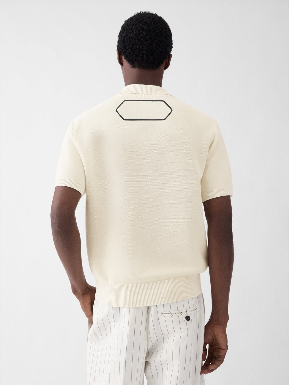 JACQUEMUS - The J knit polo Blanc cassé - Lothaire