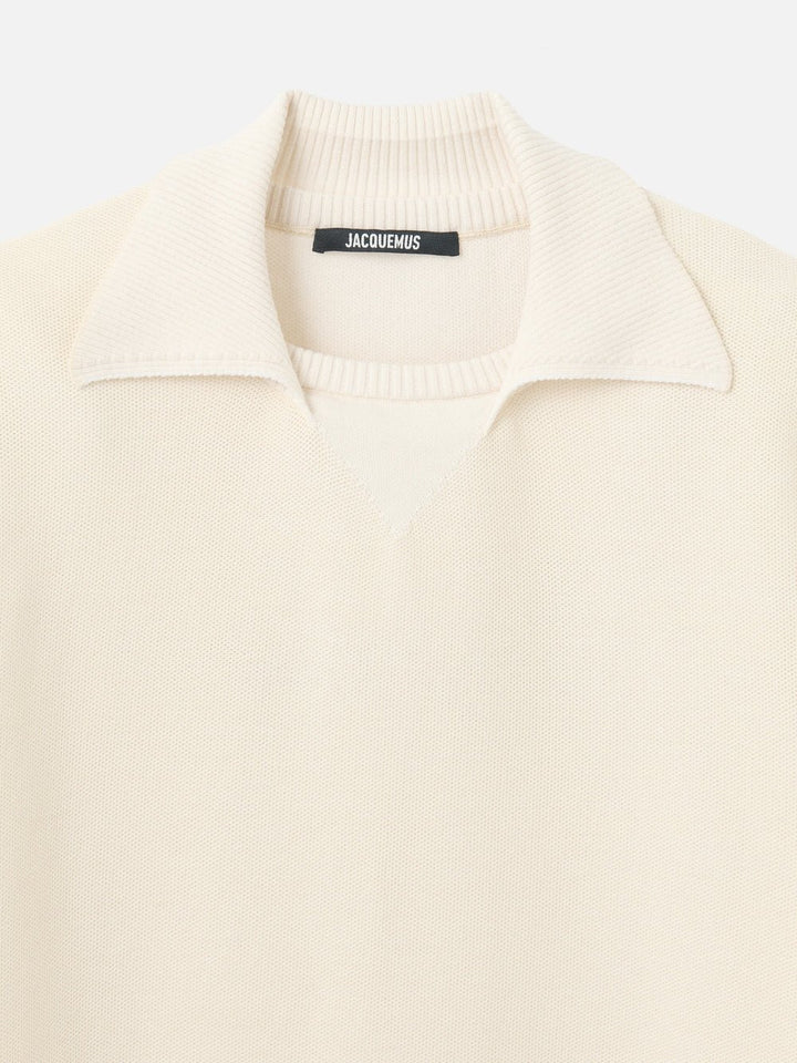 JACQUEMUS - The J knit polo Blanc cassé - Lothaire