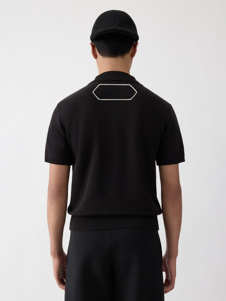 JACQUEMUS - The J knit polo Noir - Lothaire