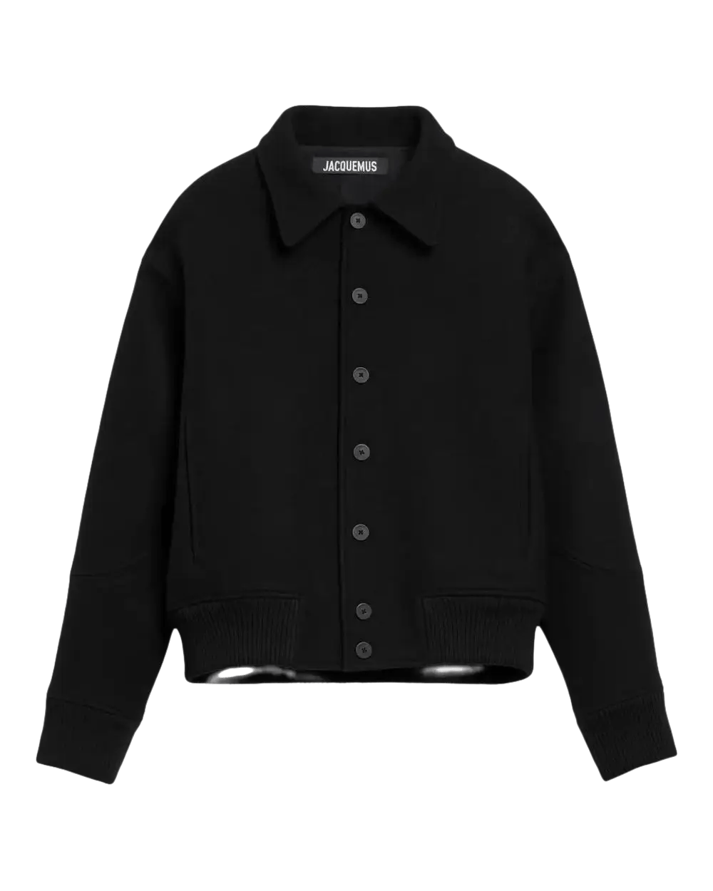 JACQUEMUS - Veste Boutonnée à Ourlet Côtelé Noir - Lothaire