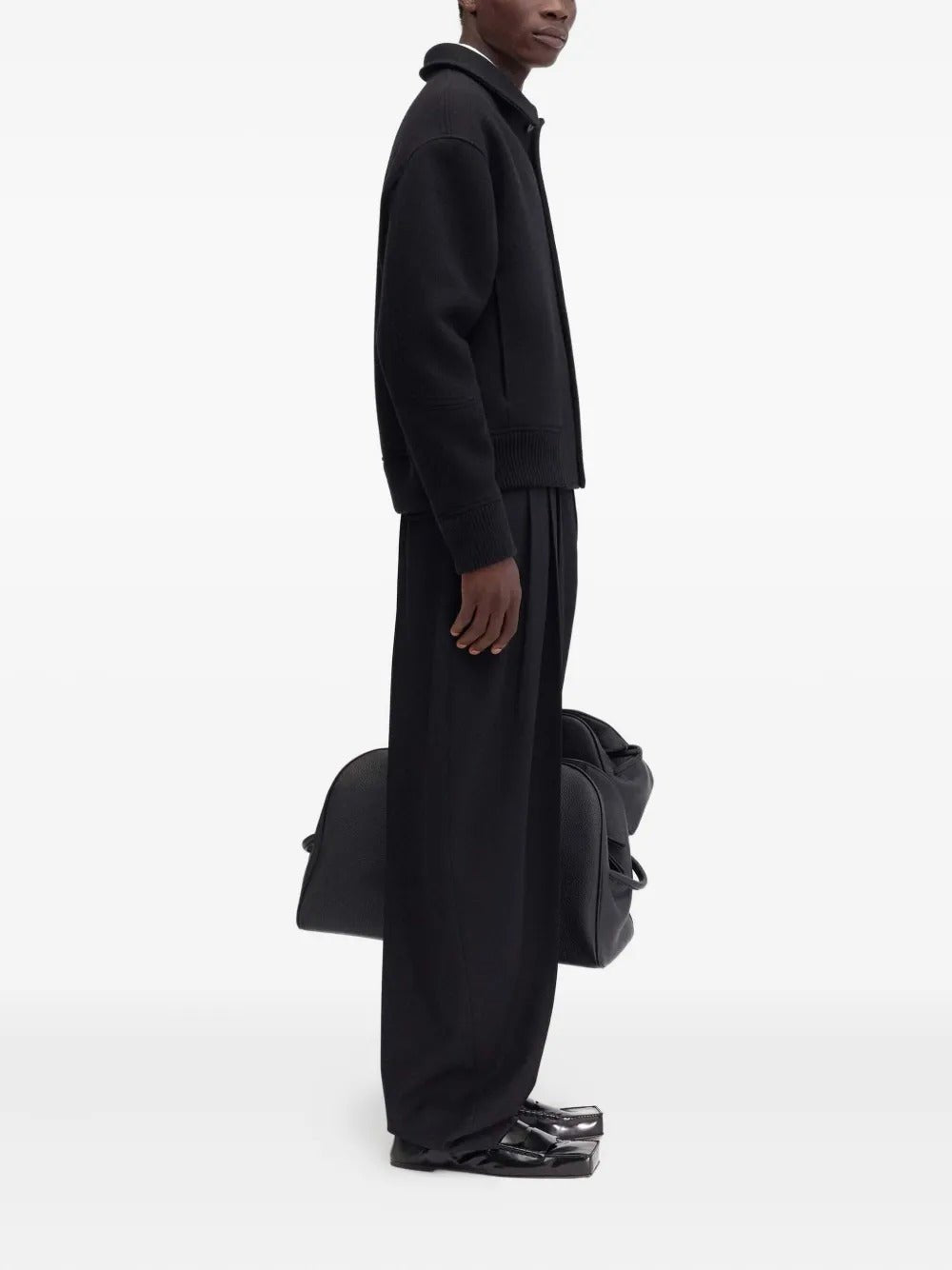 JACQUEMUS - Veste Boutonnée à Ourlet Côtelé Noir - Lothaire