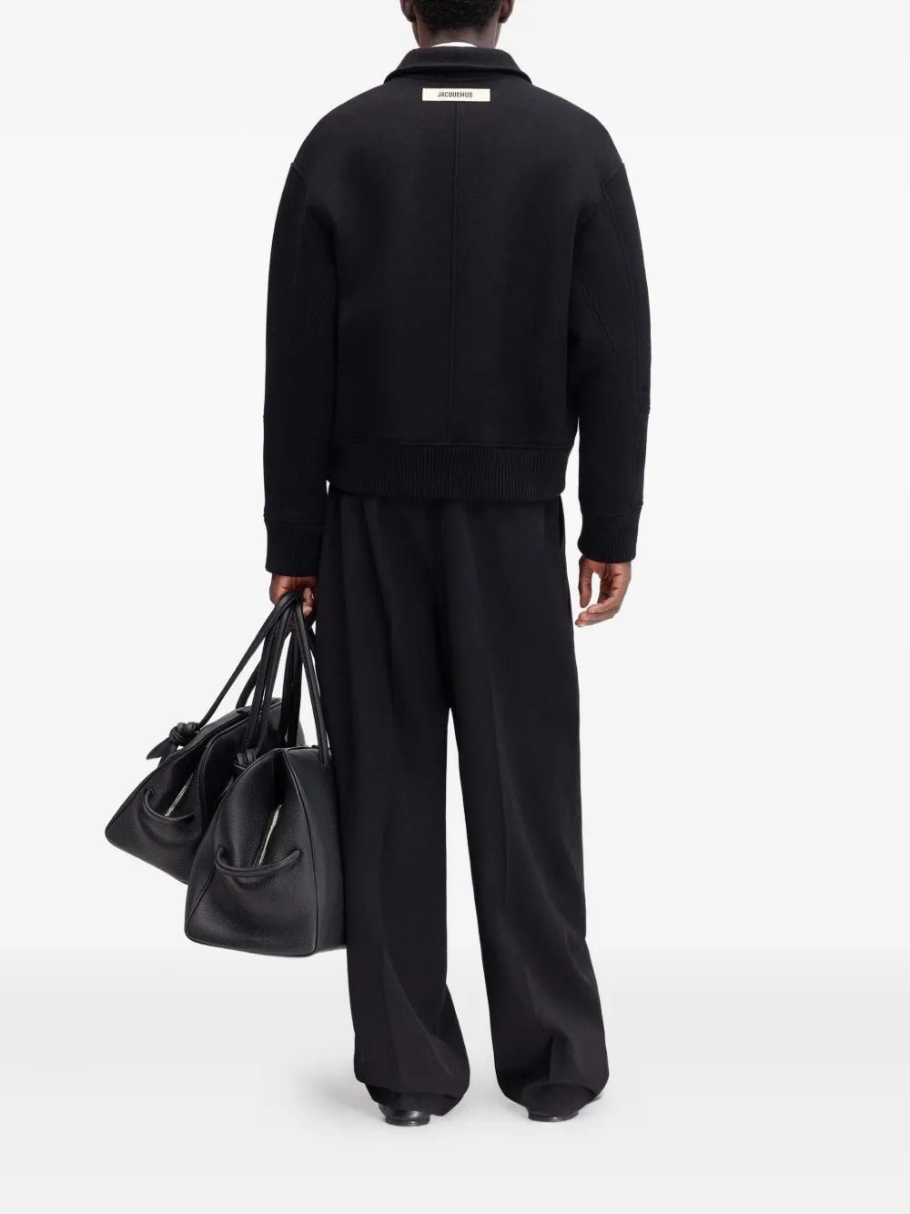 JACQUEMUS - Veste Boutonnée à Ourlet Côtelé Noir - Lothaire