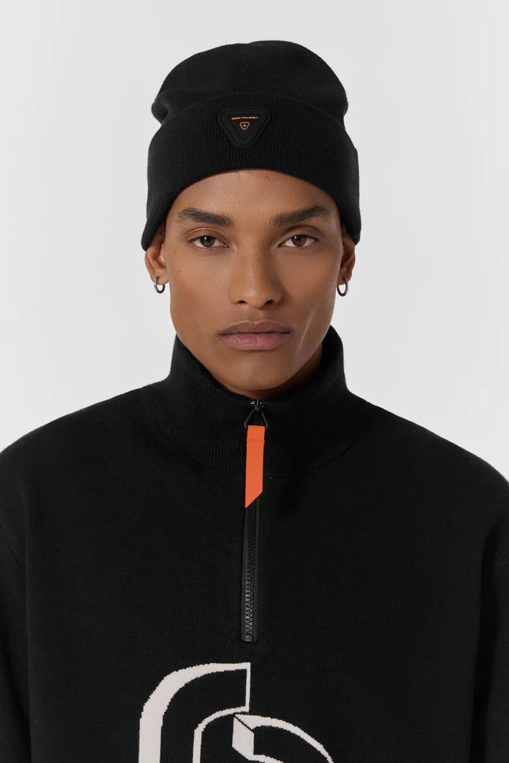 GERTRUDE - Bonnet Jadr maille imitation mohair Noir