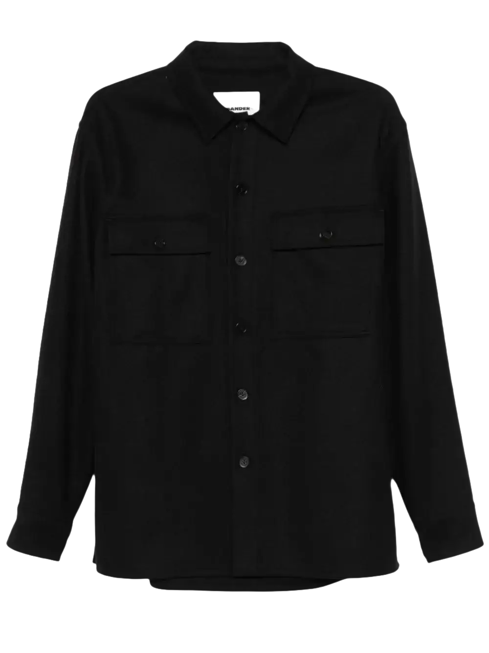 JIL SANDER - Chemise en laine vierge noir - Lothaire