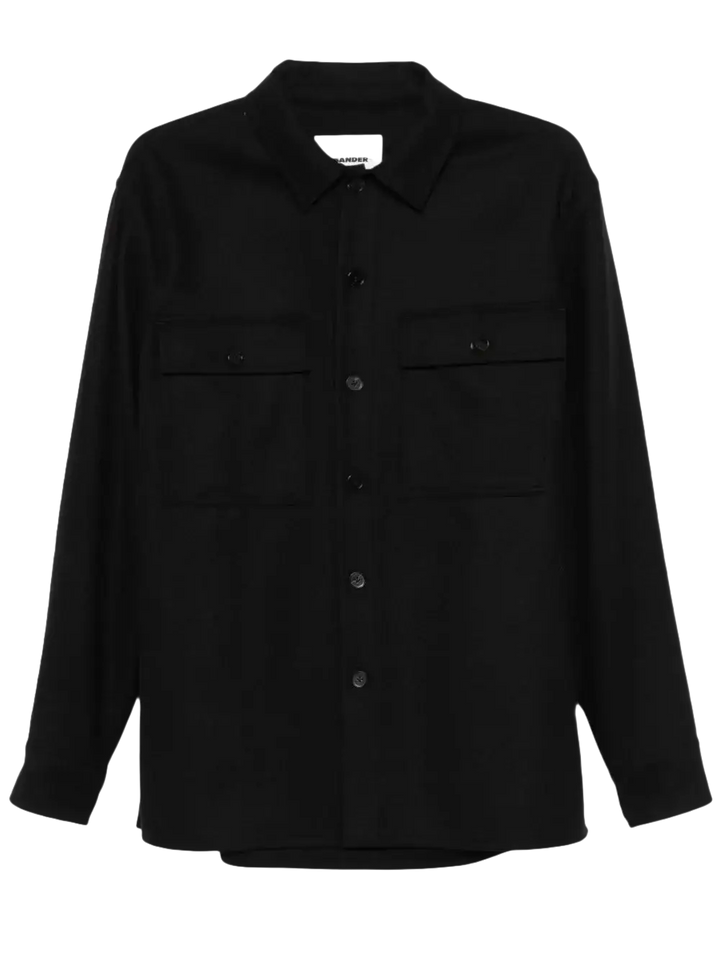 JIL SANDER - Chemise en laine vierge noir - Lothaire