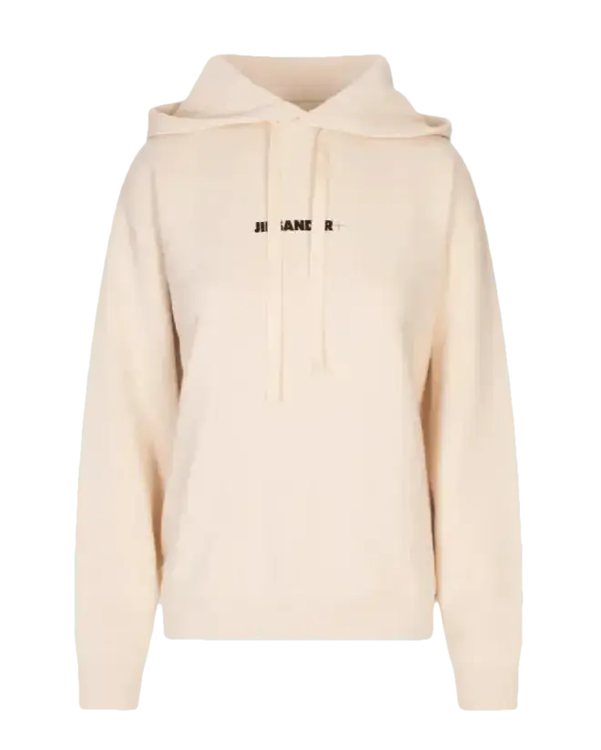 JIL SANDER - Hoodie blanc à logo - Lothaire