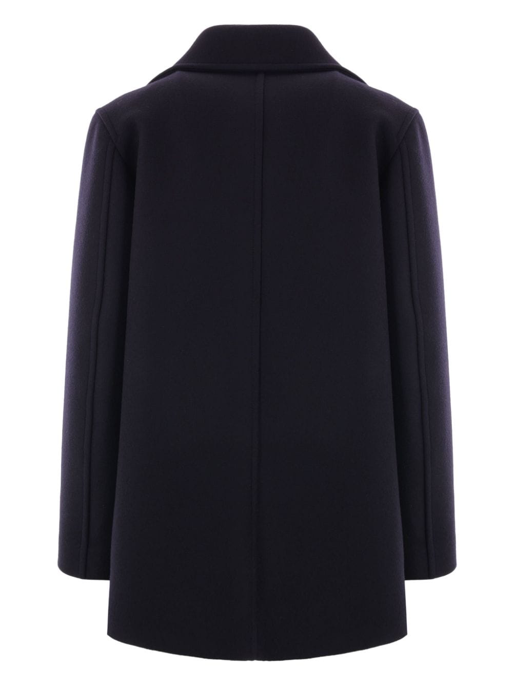 JIL SANDER - Manteau à boutonnière bleu marine en laine - Lothaire