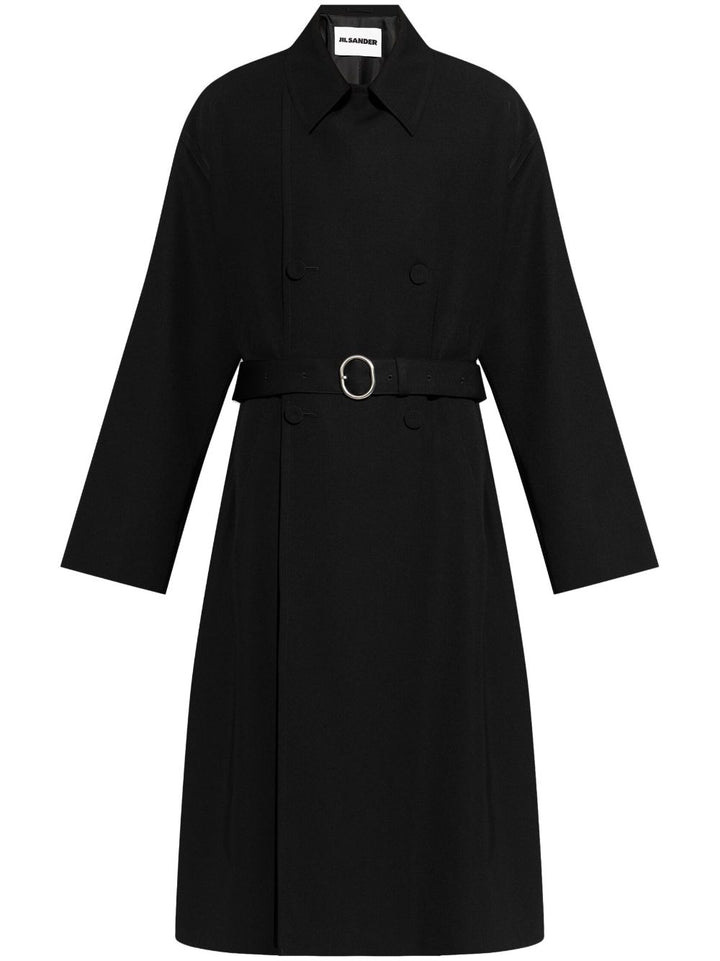 JIL SANDER - Manteau à boutonnière noir - Lothaire