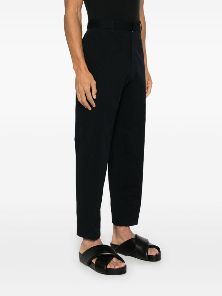 JIL SANDER - pantalon à coupe fuselée bleu marine - Lothaire