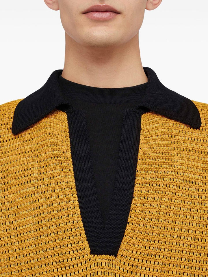 JIL SANDER - Polo en maille jaune - Lothaire