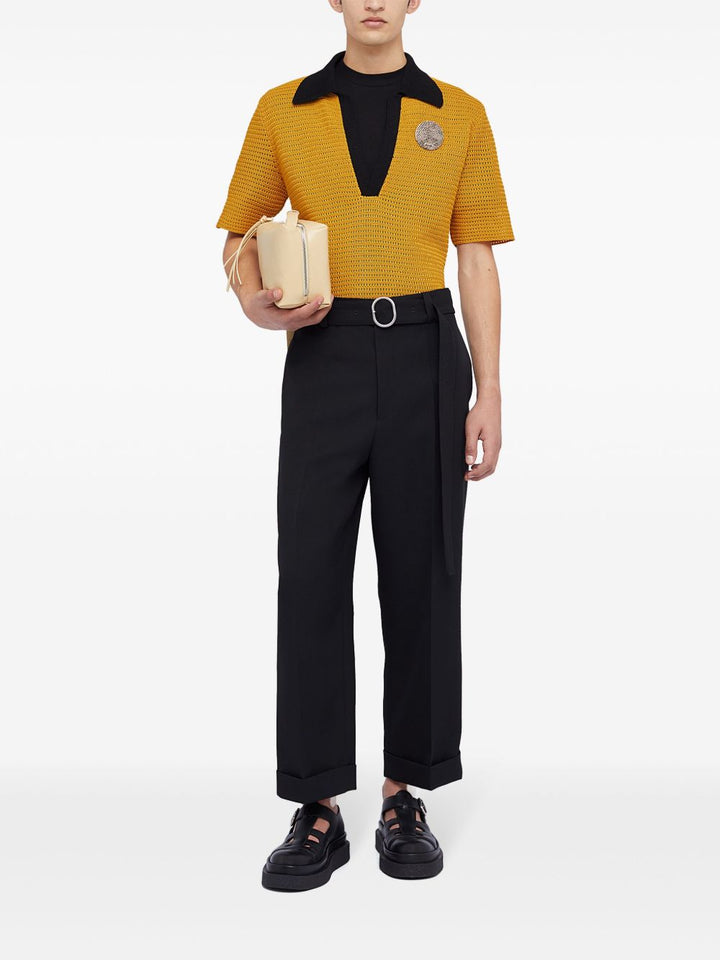JIL SANDER - Polo en maille jaune - Lothaire