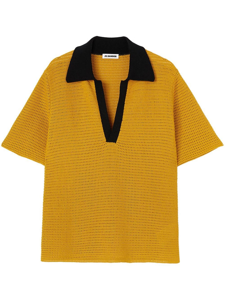 JIL SANDER - Polo en maille jaune - Lothaire