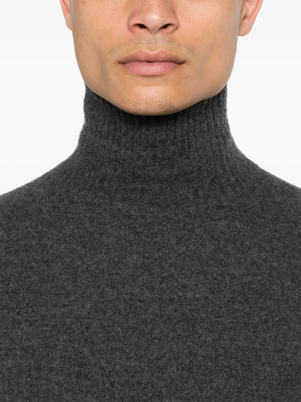JIL SANDER - Pull à col montant gris - Lothaire
