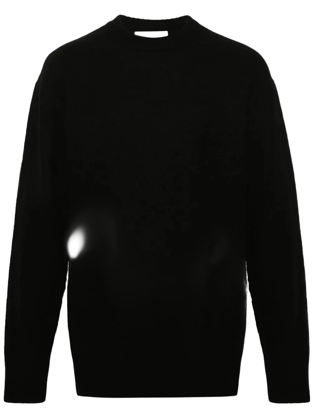 JIL SANDER - Pull col rond an laine bouillie noir - Lothaire
