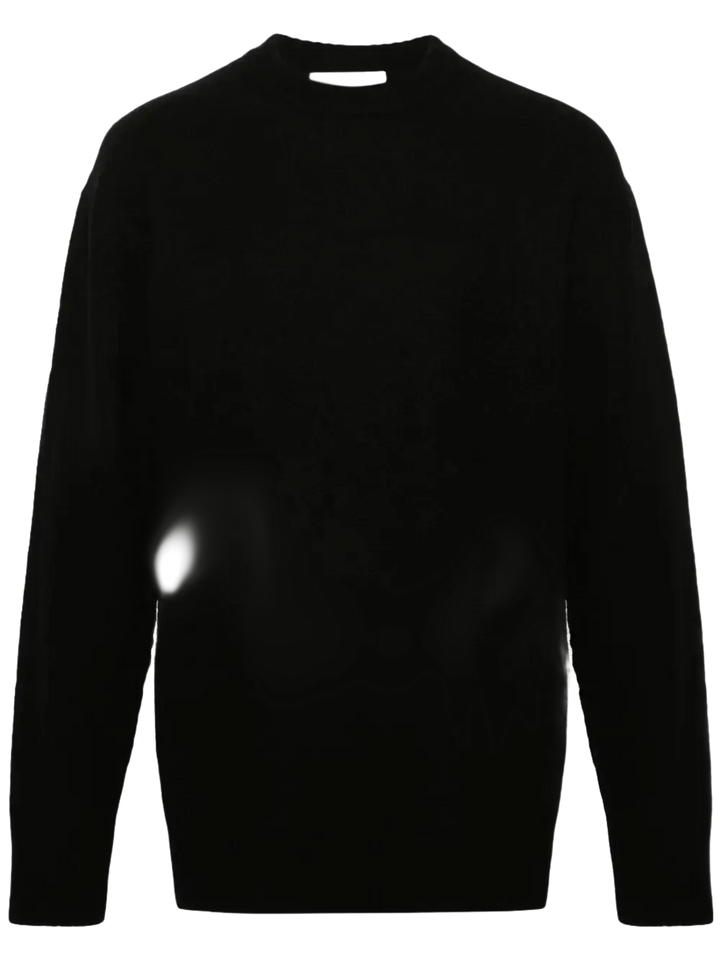 JIL SANDER - Pull col rond an laine bouillie noir - Lothaire