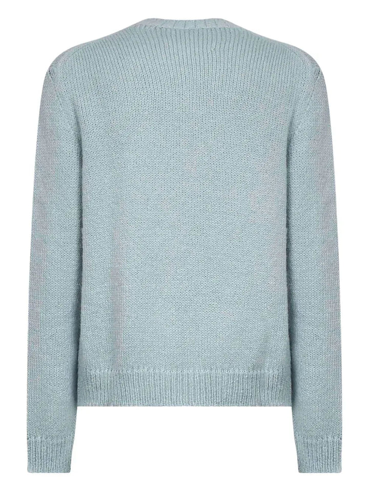 JIL SANDER - Pull col rond en alpaga bleu glacier - Lothaire
