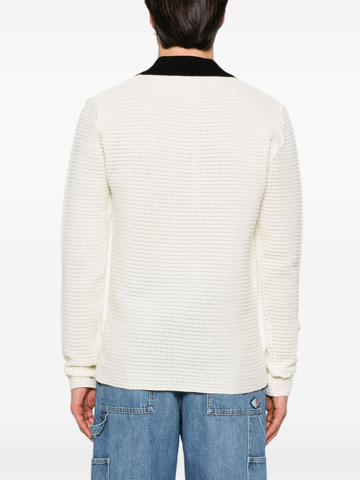 JIL SANDER - pull en maille ajourée blanc - Lothaire