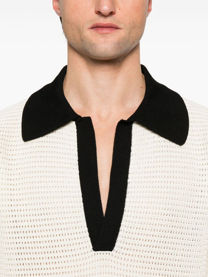 JIL SANDER - pull en maille ajourée blanc - Lothaire