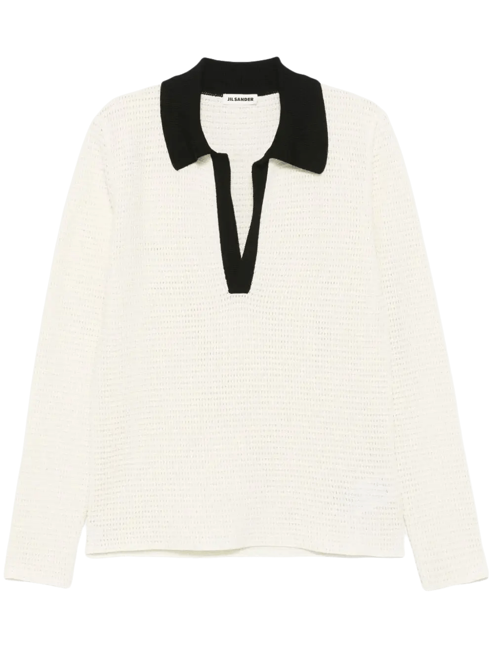 JIL SANDER - pull en maille ajourée blanc - Lothaire