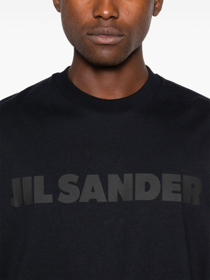 JIL SANDER - t-shirt à logo imprimé noir - Lothaire