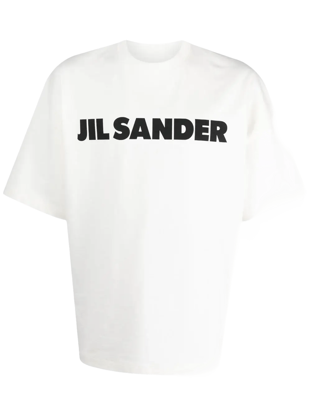 JIL SANDER - t-shirt blanc en coton à logo imprimé noir - Lothaire