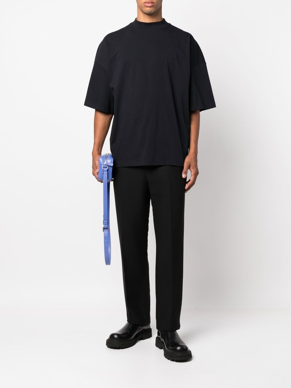 JIL SANDER - t-shirt en coton à manches courtes bleu marine - Lothaire