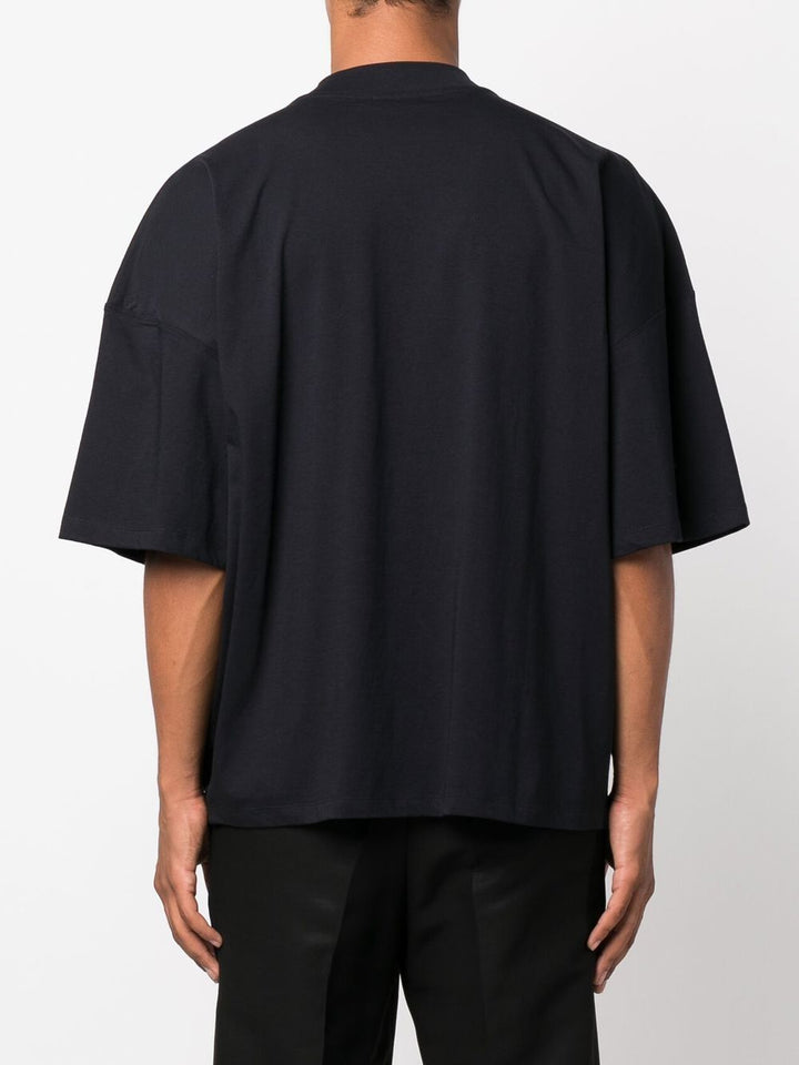 JIL SANDER - t-shirt en coton à manches courtes bleu marine - Lothaire