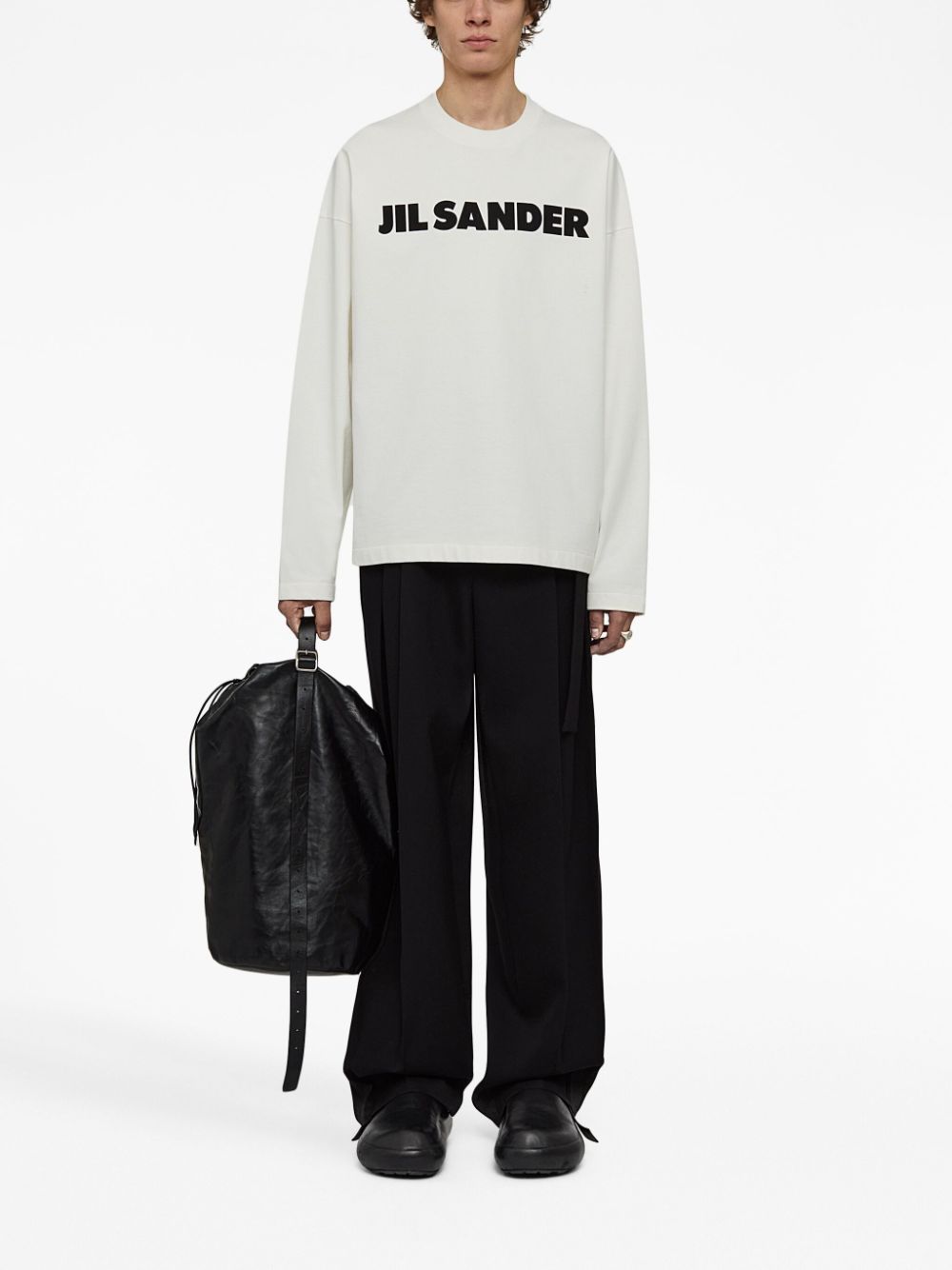 Jil Sander T-shirt manches longues à logo imprimé - Lothaire