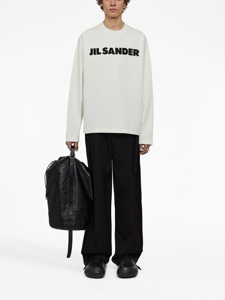 Jil Sander T-shirt manches longues à logo imprimé - Lothaire