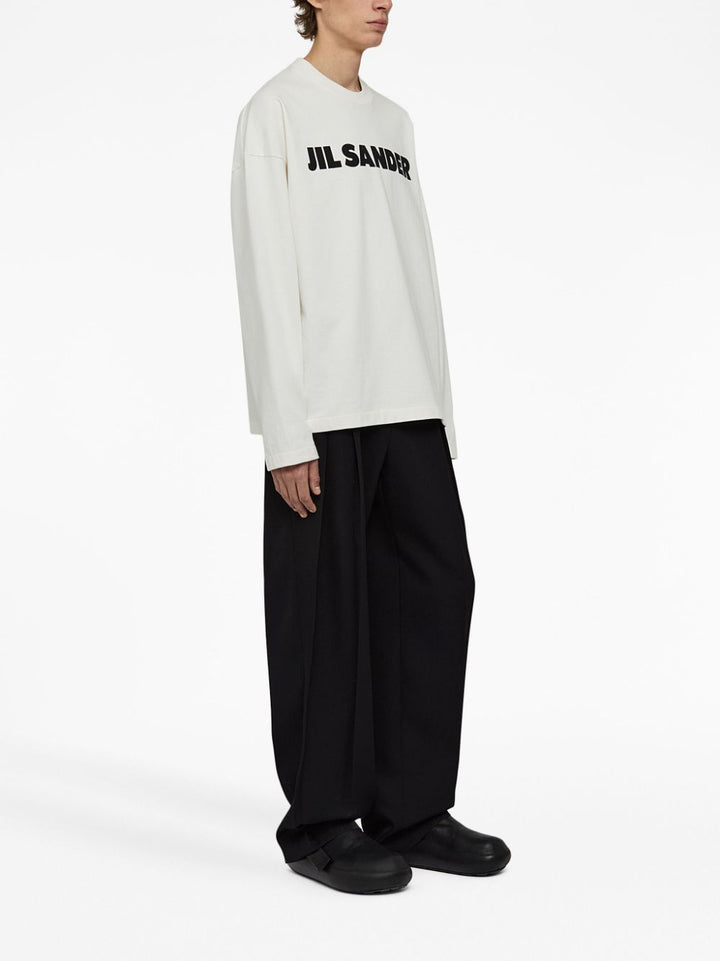 Jil Sander T-shirt manches longues à logo imprimé - Lothaire