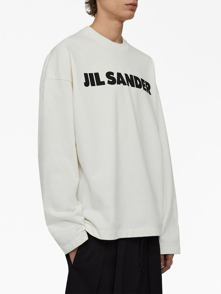 Jil Sander T-shirt manches longues à logo imprimé - Lothaire