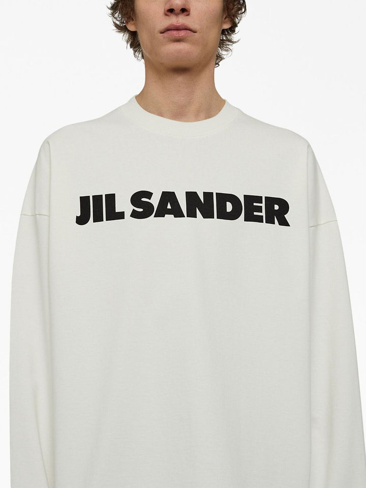 Jil Sander T-shirt manches longues à logo imprimé - Lothaire