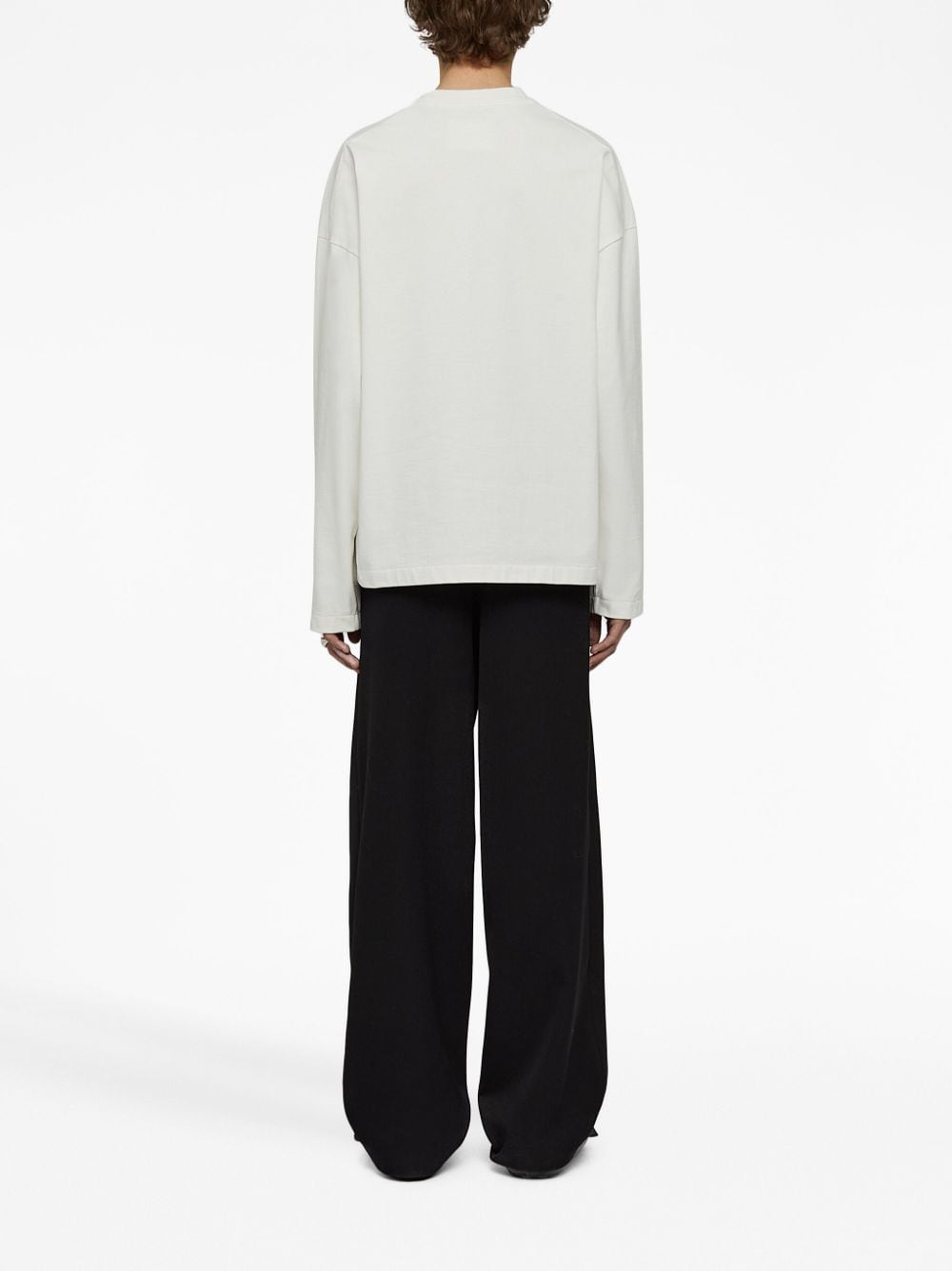 Jil Sander T-shirt manches longues à logo imprimé - Lothaire