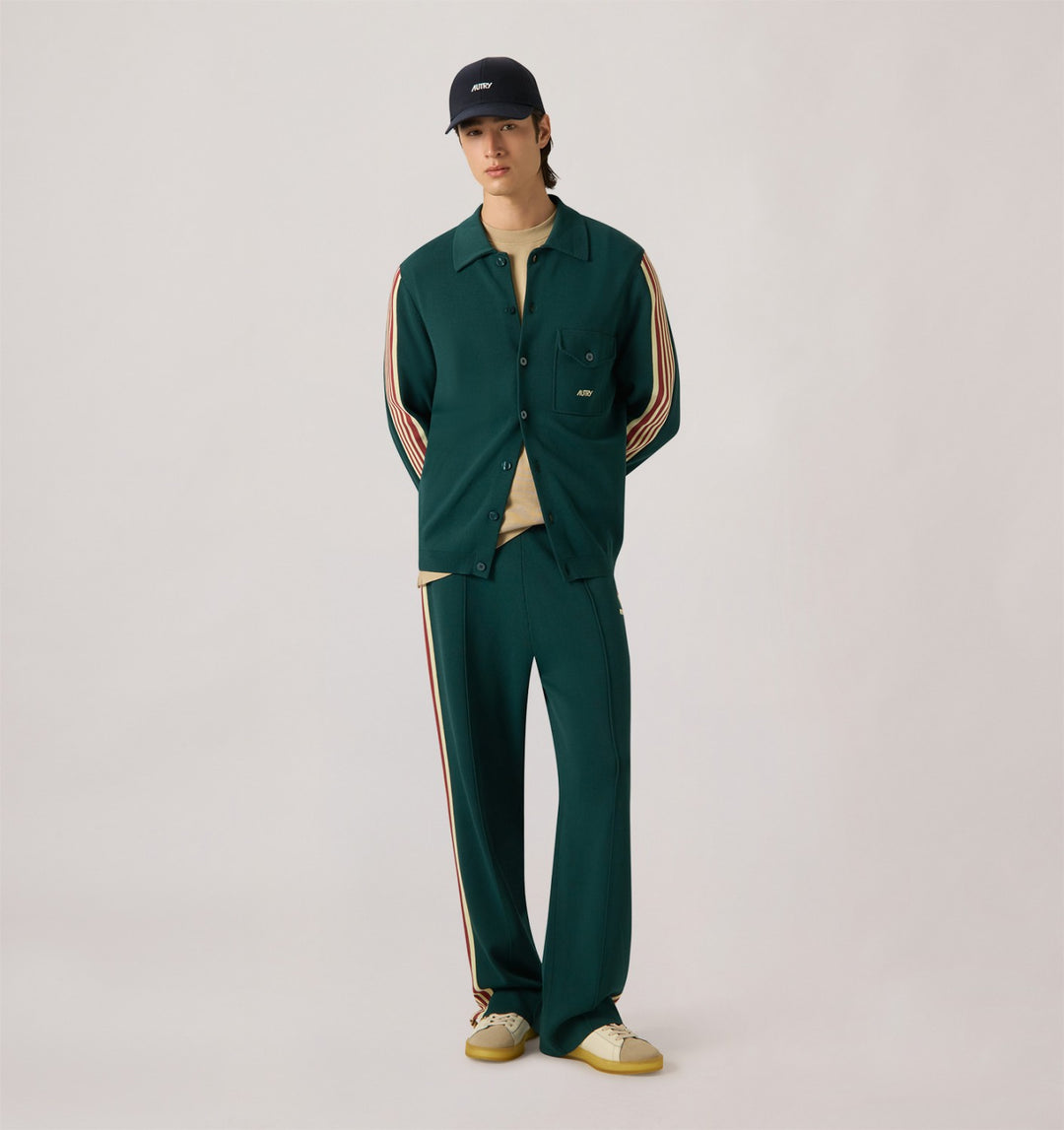 AUTRY - Pantalon jogger en maille de viscose Vert