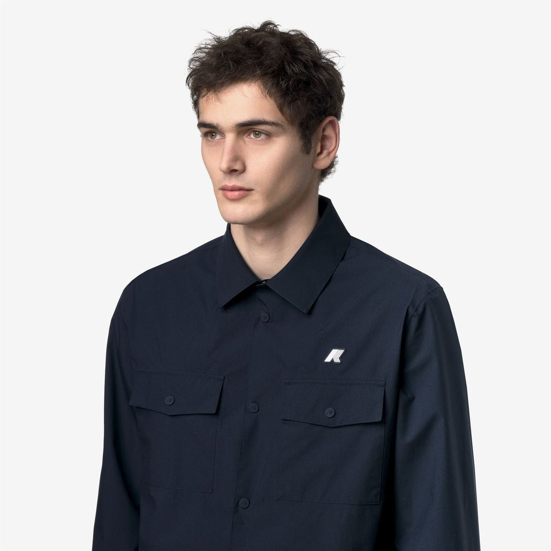 K - Way - Umbert stretch 2layers Surchemise imperméable Bleu profond - Lothaire