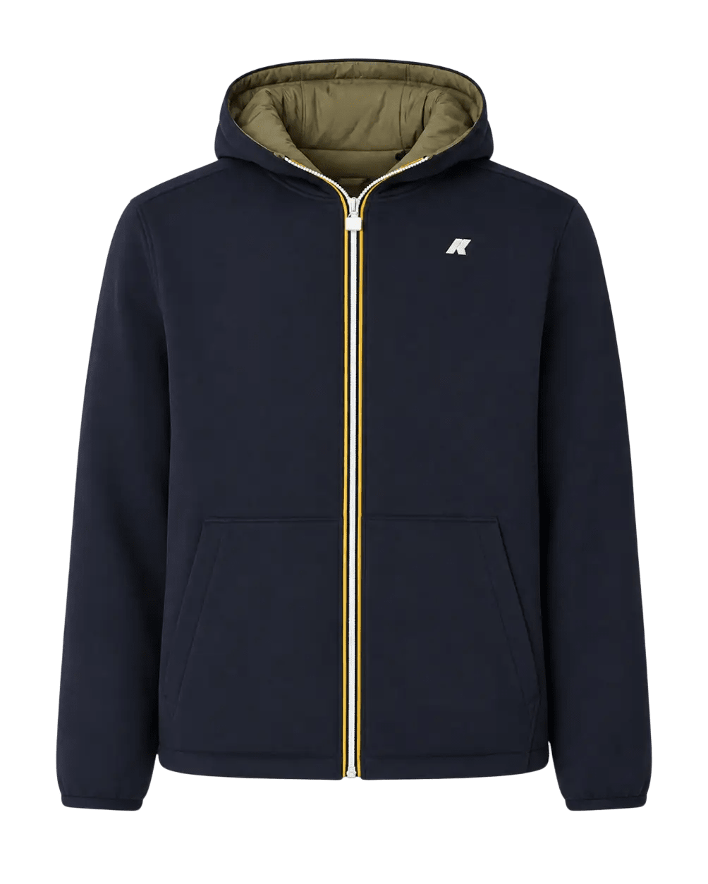 K-WAY - Veste Jack Spacer Nylon Double Bleu / Vert - Lothaire