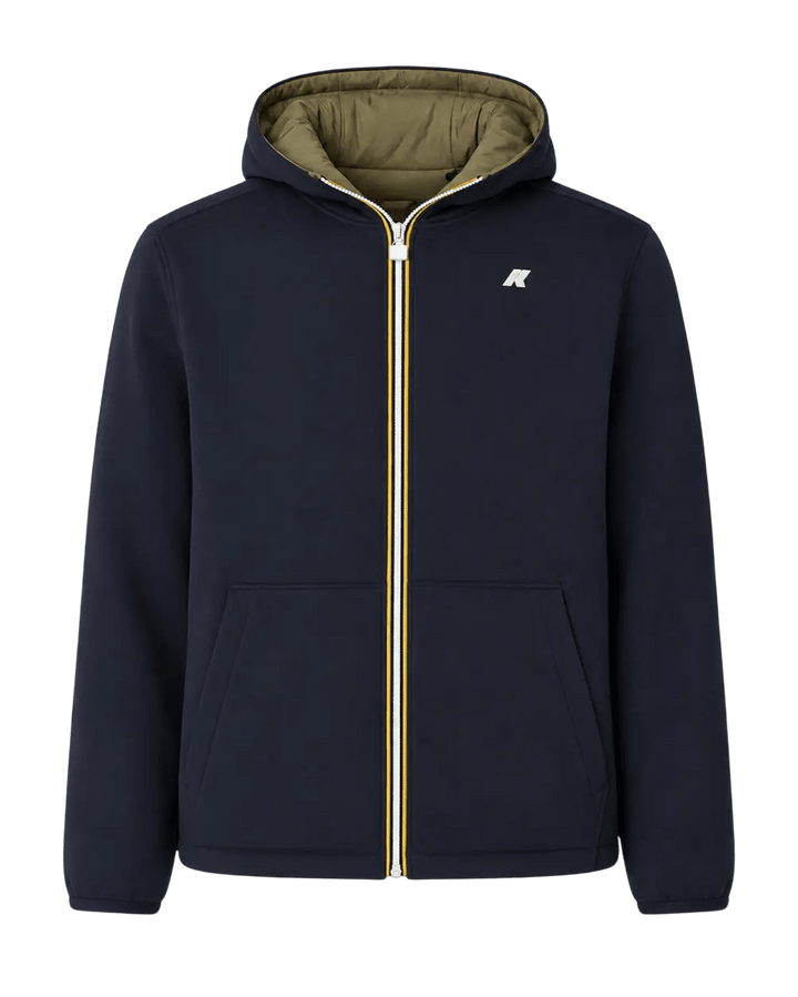 K-WAY - Veste Jack Spacer Nylon Double Bleu / Vert - Lothaire