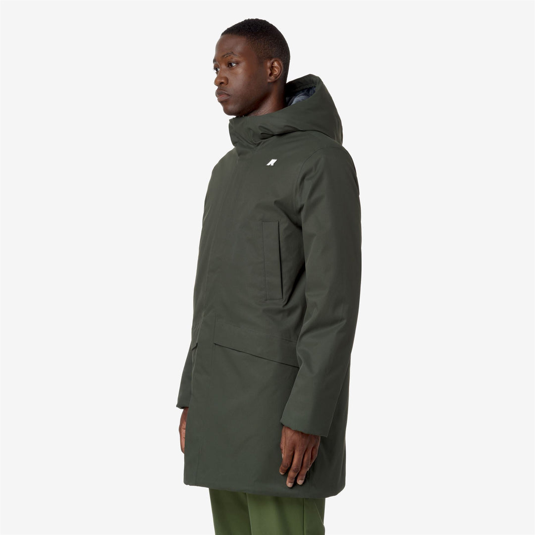 K-WAY - Veste Jarno Twill Marmotta Vert - Lothaire
